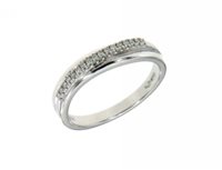 Ringe Mirco Visconti Dame Anello fascia in Weißgold Diamante 0.08 Ct ABA1231 - ABA1231